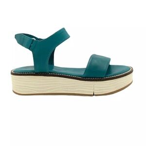 Miz Mooz Teal Platform Sandals